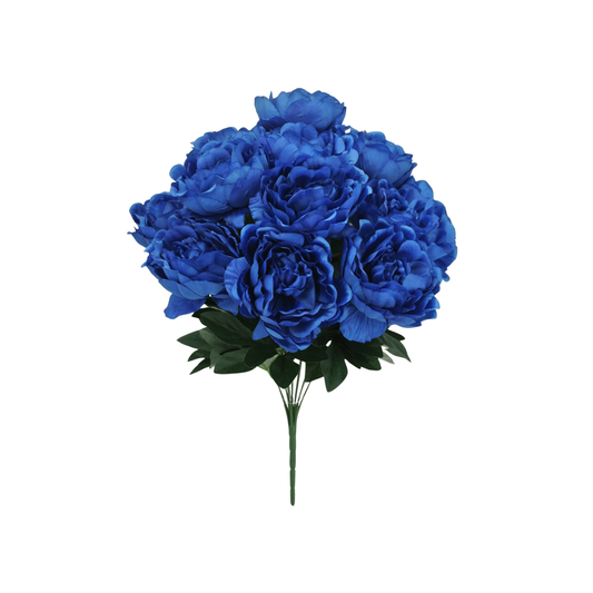20 Inch Artificial Blue Peony Bush with 12 Stems for Arrangements-84859-RO.BLUE Golden Bell