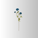 26" Yale Blue Ruffle Ranunculus Spray for Floral Arrangements-6591-YALB Select Artificials