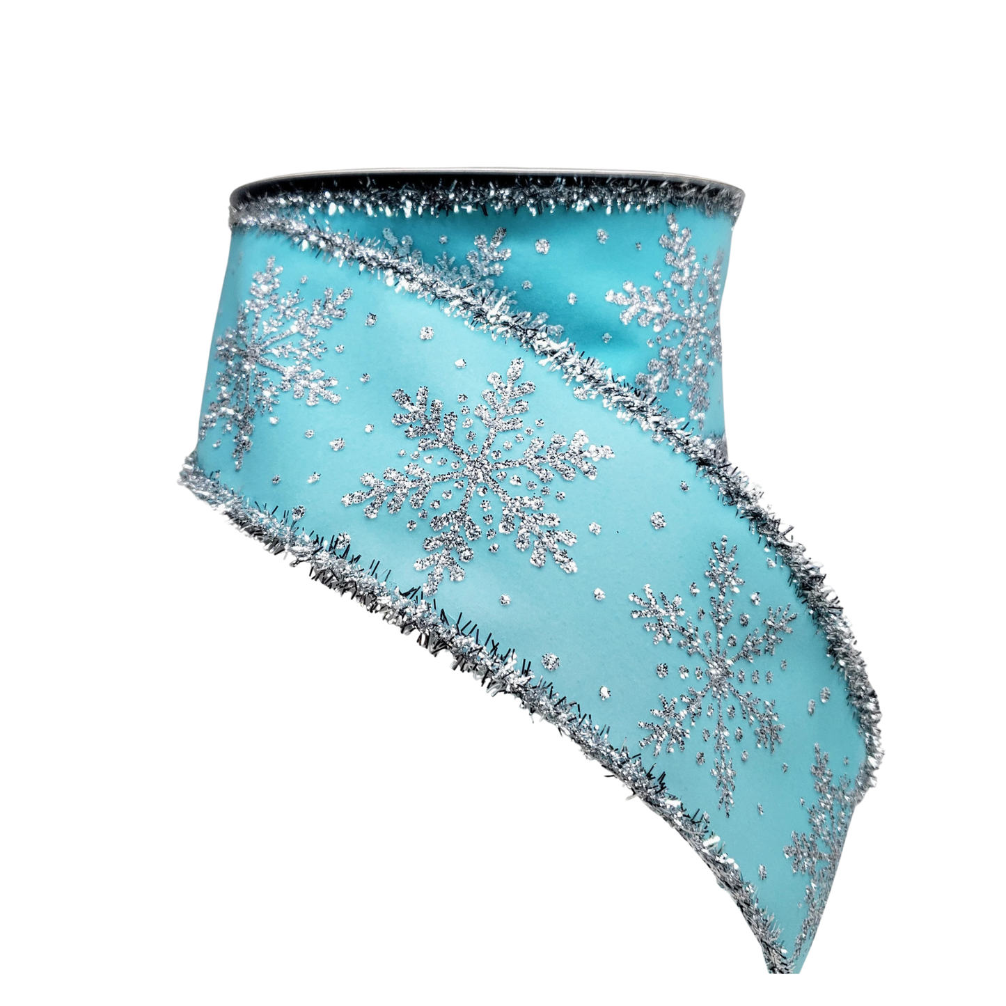 Blue Silver Snowflake Ribbon 2.5 Inch x 10 Yard Wired Christmas Ribbon-RG08382H1 Craig Bachman
