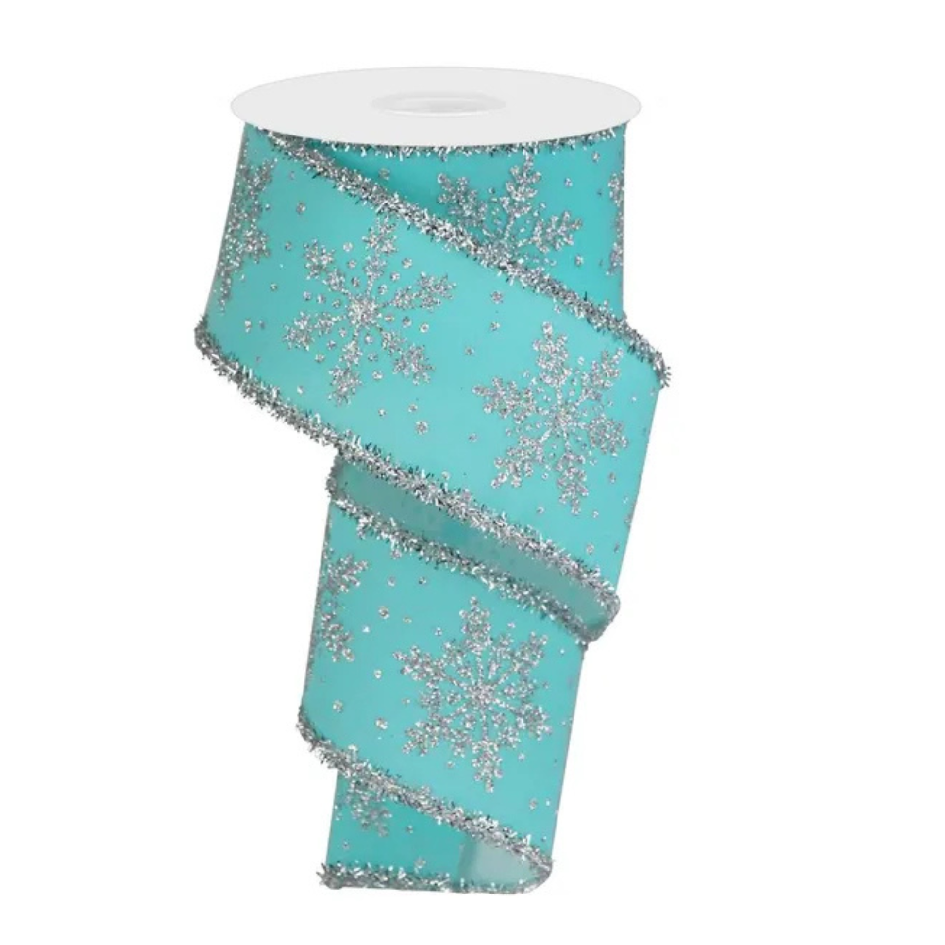 Blue Silver Snowflake Ribbon 2.5 Inch x 10 Yard Wired Christmas Ribbon-RG08382H1 Craig Bachman