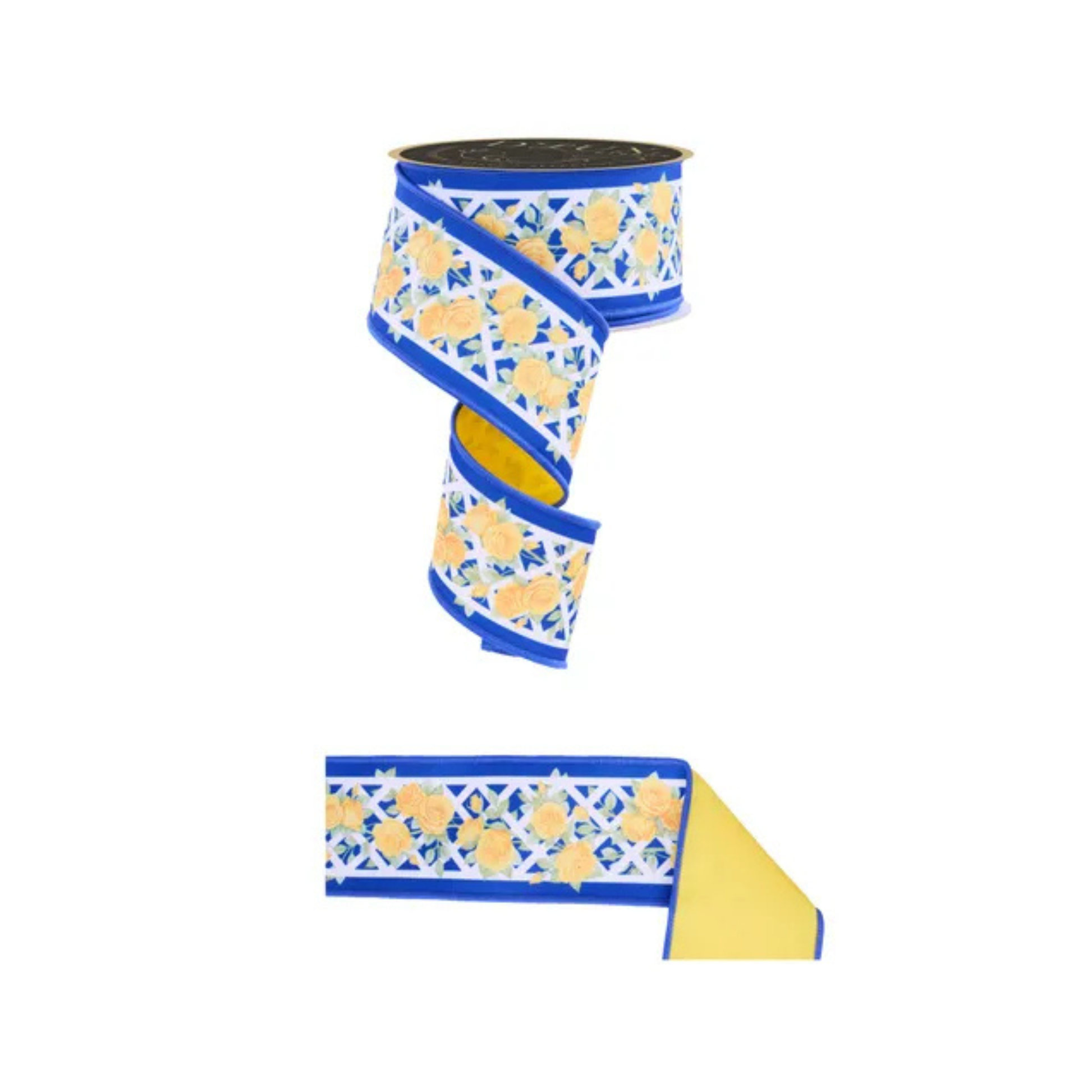 Rose Trellis Double-Sided Wired Ribbon 2.5"x10yd-LX100625 Craig Bachman