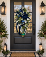 Navy Blue Green Deluxe Designer Christmas Door Swag - 42"-2190 TCT Crafts Designs & Decor