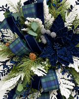 Navy Blue Green Deluxe Designer Christmas Door Swag - 42"-2190 TCT Crafts Designs & Decor