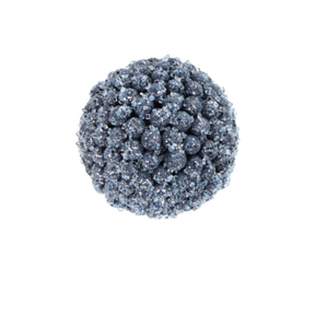 Iced Blue Berry Ball Ornament | Glittered Christmas Sphere | 6" Diameter-228950 Direct Export