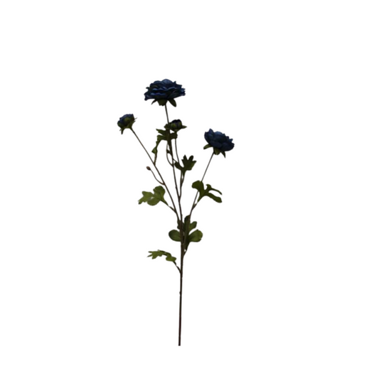 26" Blue Ranunculus Spray | Artificial Silk Flowers for DIY & Decor-6591-YALB Select Artificials