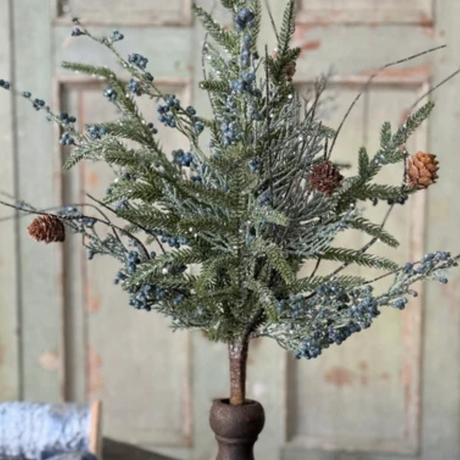 19.5" Bluehaven Cedar Bush | Christmas Greenery Filler | 19.5" Bush-XM6344 Lancaster & Vintage