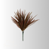 Brown Button Fern Bush | Fall Rust Foliage Filler | 19" Bush-85804-BRN Golden Bell