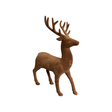 Brown Flocked Deer Figurine 8"-86926BN Liberty Floral