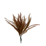 Brown Button Fern Bush | Fall Rust Foliage Filler | 19" Bush-85804-BRN Golden Bell