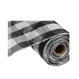 Black White Buffalo Check Mesh 10.5 Inch x 10 Yard Faux Jute Deco Mesh-RY830762 Craig Bachman