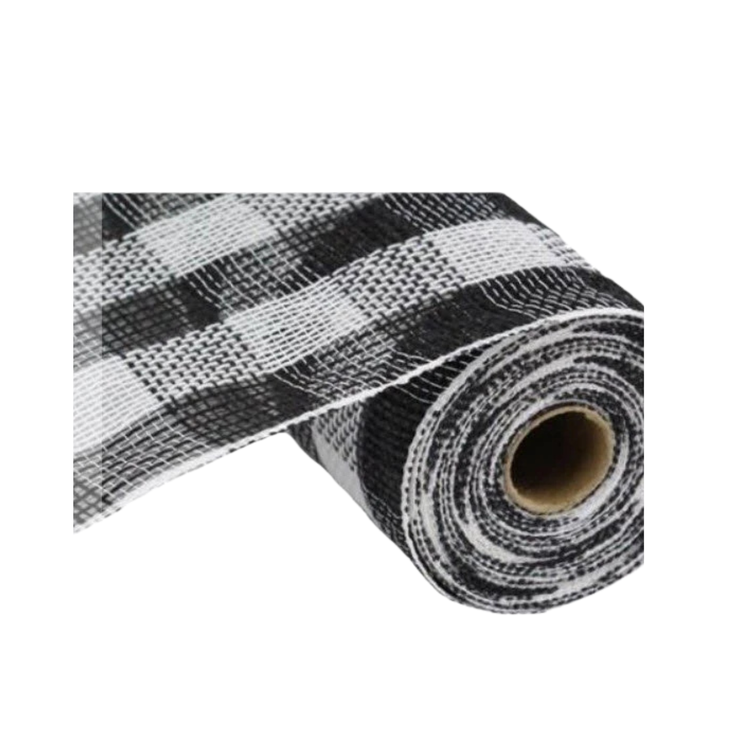 Black White Buffalo Check Mesh 10.5 Inch x 10 Yard Faux Jute Deco Mesh-RY830762 Craig Bachman