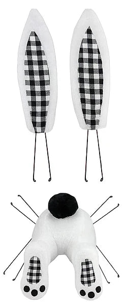 Bunny Wreath Decor Kit | Buffalo Plaid Easter Attachment Set | 25"H x 12"L-HE718502 Craig Bachman