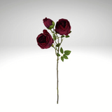 Burgundy Cabbage Rose Spray 21.5" | Artificial Silk Floral Stem-FS375705 TCT Crafts