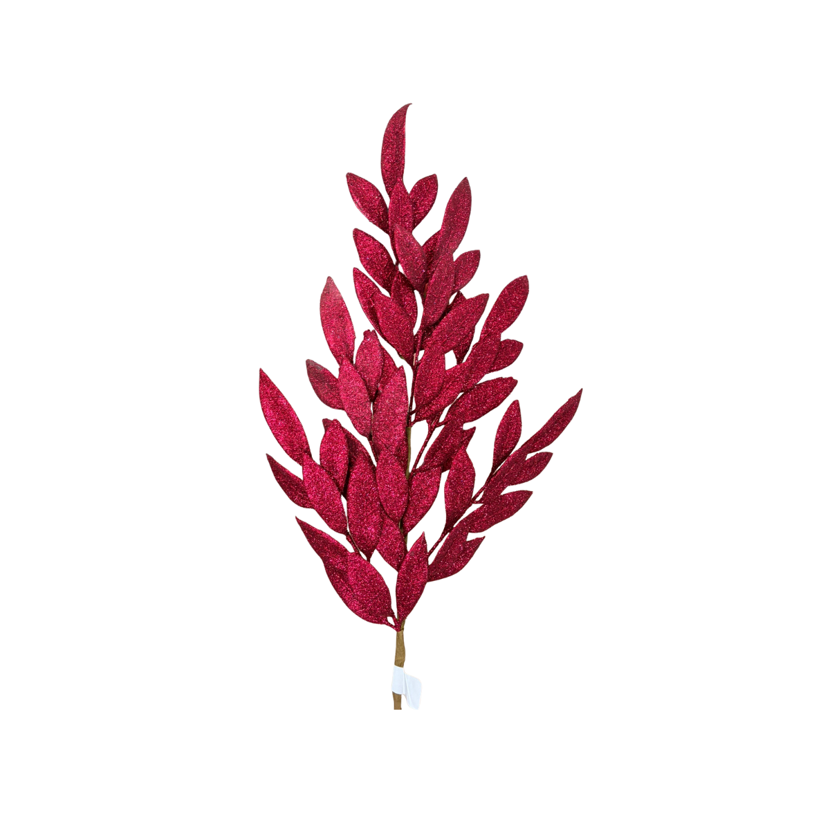Burgundy Glitter Bay Leaf Spray 32 Inch Holiday Stem-XS235305 Craig Bachman