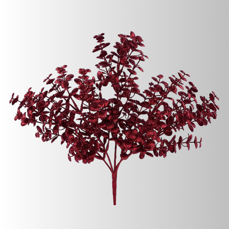 12" Burgundy Glitter Boxwood Bush-XS250505 Craig Bachman