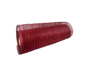 10.25"x10yd Metallic Value Mesh-Burgundy w/Red Foil (RE800161)