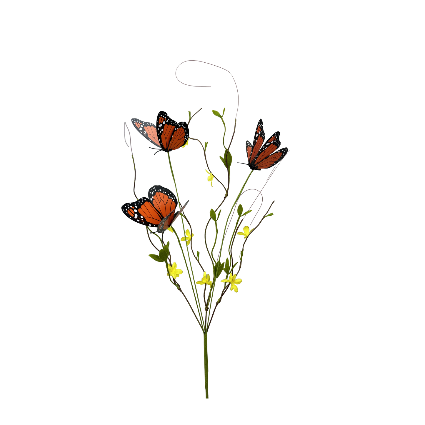 26" Butterfly Twig Spray | Spring Wreath Filler Stem-62474OR Liberty Floral