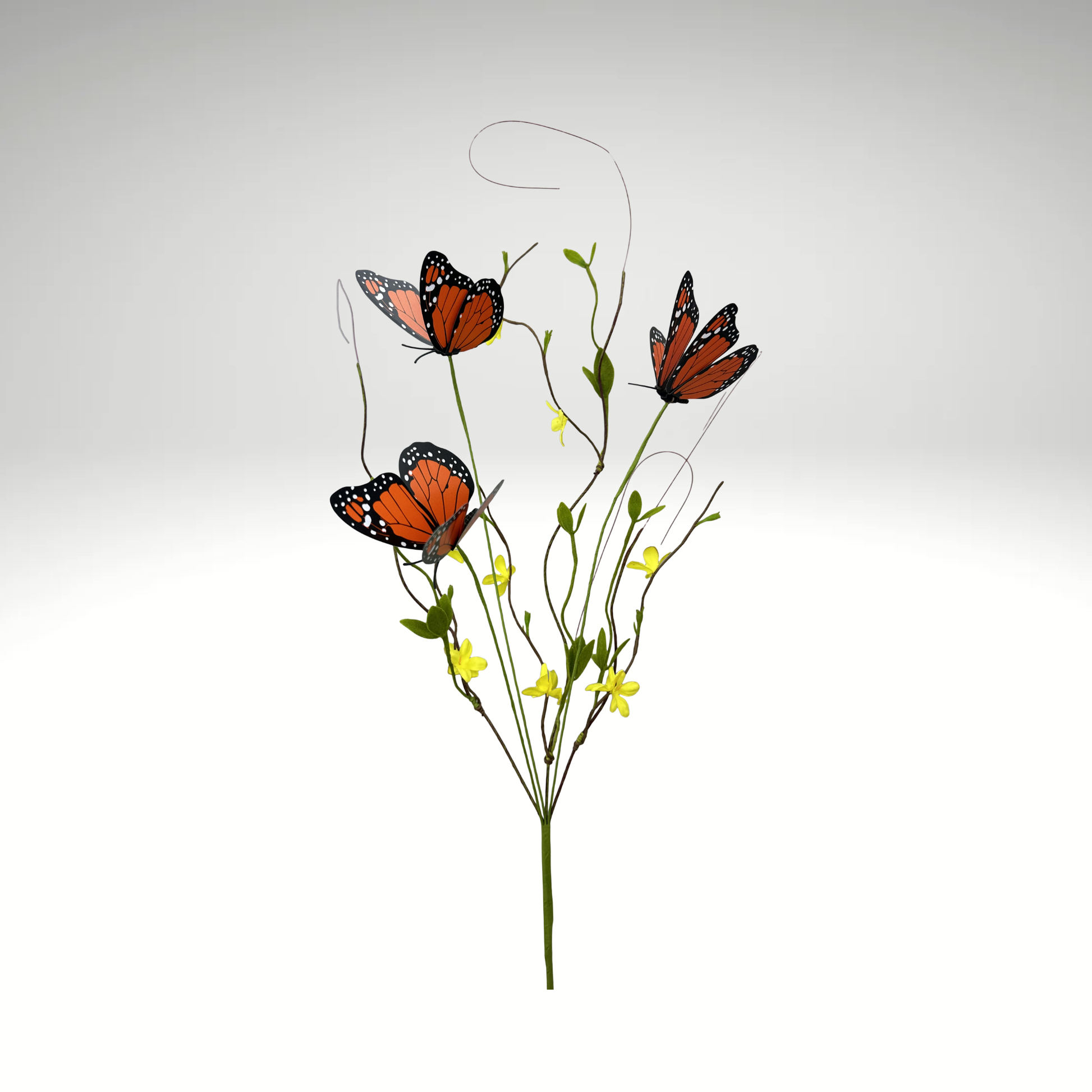 26" Butterfly Twig Spray | Spring Wreath Filler Stem-62474OR Liberty Floral
