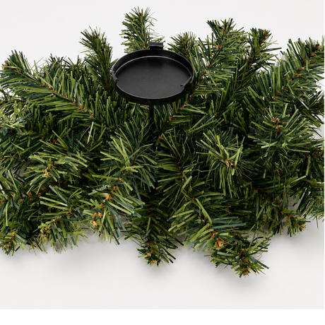 24-Inch Mixed Pine Candle Ring Swag – Rustic Centerpiece Greenery for Holiday Table Decor - CV22000 Sims Pottery
