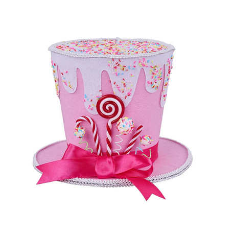 6.25" Pink Frosted Candy Top Hat Accent-XC726987 Craig Bachman