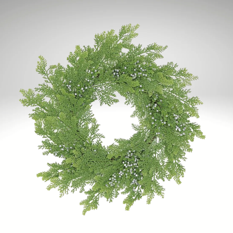 24" Cedar & Juniper Wreath – Year Round Greenery Door Decor-X1752 Select Artificials
