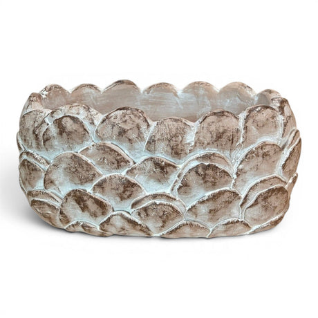 Cement Pinecone Planter 8.5 Inch Rustic Container-MX1256 Craig Bachman
