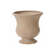 Tan Ceramic Pedestal Urn — 8 Inch Neutral Floral Container-76831-08 Pioneer Imports