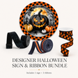 Halloween Sign Ribbon Bundle Wreath Supply Kit-HB102 TCTCrafts