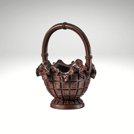 Resin Chocolate Easter Basket Decor 7.5 Inch-MT26772