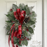 Christmas Holiday Swag 32 Inch Door Decor TCT Crafts
