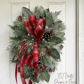 Christmas Holiday Swag 32 Inch Door Decor TCT Crafts