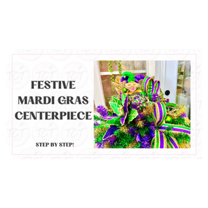 Digital Download: Festive Mardi Gras Jester Centerpiece Tutorial | PDF + Video Link | DIY Craft Tutorial