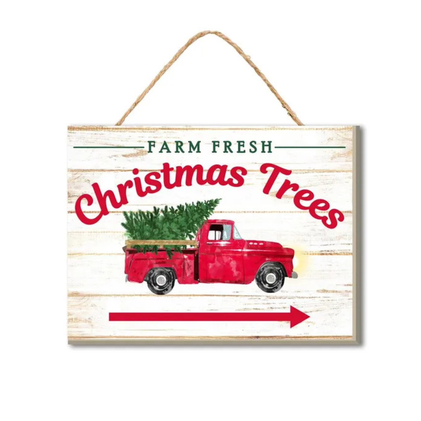 Farm Fresh Christmas Trees Sign Red Truck Rustic Holiday Decor-AP8222 Craig Bachman