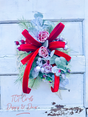 Christmas Angel Wings Door Hanger with Roses & Velvet Bow TCT Crafts
