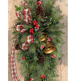 Deluxe Classic Christmas Pine Swag with Bells TCT Crafts
