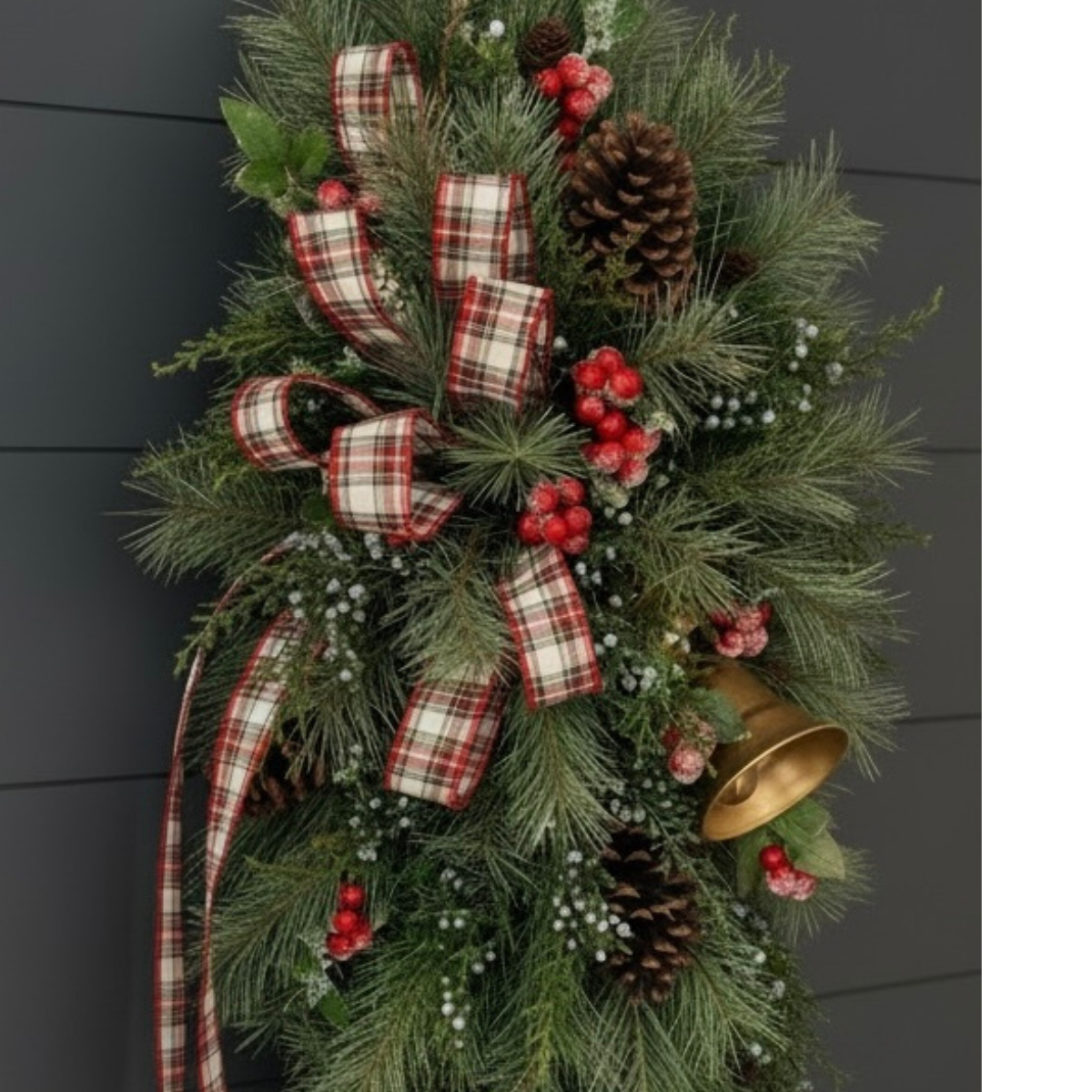 Deluxe Classic Christmas Pine Swag with Bells TCT Crafts