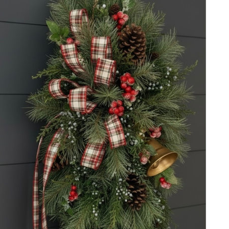 Deluxe Classic Christmas Pine Swag with Bells TCT Crafts