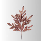 Copper Brown Glitter Bay Leaf Spray 23 Inch Stem-XS237062 Craig Bachman