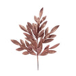 Copper Brown Glitter Bay Leaf Spray 23 Inch Stem-XS237062 Craig Bachman