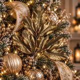 24" Metallic Copper & Gold Magnolia Leaf Spray-85103-COPPER Golden Bell