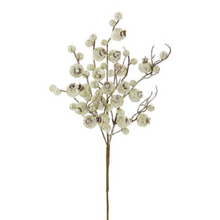 Load image into Gallery viewer, 15&#39;&#39; Frosty Metallic Crabapple Pick - Platinum Holiday Floral Accent -XS534-PT