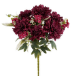 Burgundy Dahlia Hydrangea Bush | Crackle Fabric Florals | 23" Floral Stem Craig Bachman