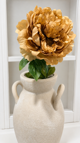 Artificial Cream Peony Stem — 28 Inch Antique Ivory Floral Stem for Arrangements and Vase Styling-42755A-CR K & K Interiors