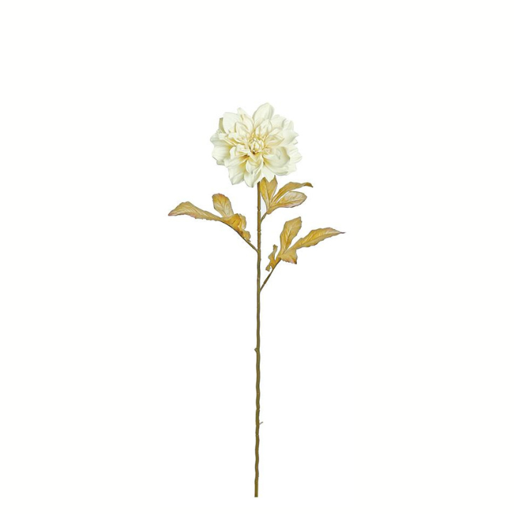 29" Pearl Cream Artificial Dahlia Stem | Shimmer Faux Flower-L750-PRLC Select Artificials