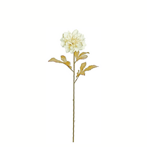 29" Pearl Cream Artificial Dahlia Stem | Shimmer Faux Flower-L750-PRLC Select Artificials