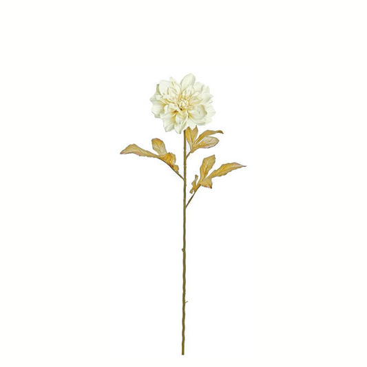 29" Pearl Cream Artificial Dahlia Stem | Shimmer Faux Flower-L750-PRLC Select Artificials