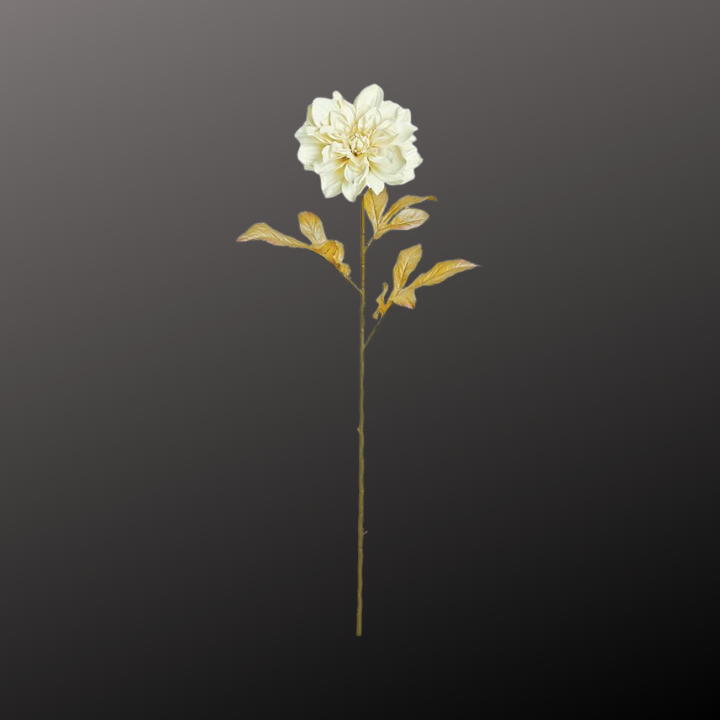 29" Pearl Cream Artificial Dahlia Stem | Shimmer Faux Flower-L750-PRLC Select Artificials