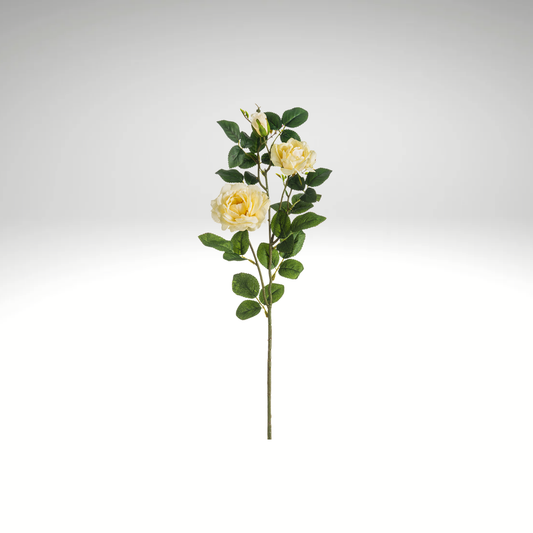 Cream Artificial Rose Spray Stem-FSR522-CR