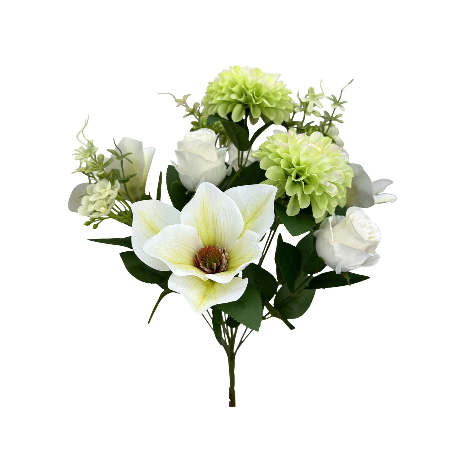 20" Cream Zinnia Magnolia Rose Bush x12 | Mixed Floral Bush-64011CM Liberty Floral