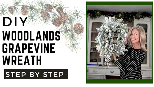 Digital Download: Winter Woodlands Grapevine Wreath Tutorial | PDF + Video Link | DIY Craft Tutorial